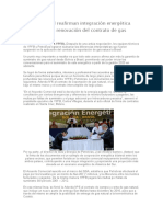Bolivia y Brasil Reafirman Integración Energética Con Miras A La Renovación Del Contrato de Gas