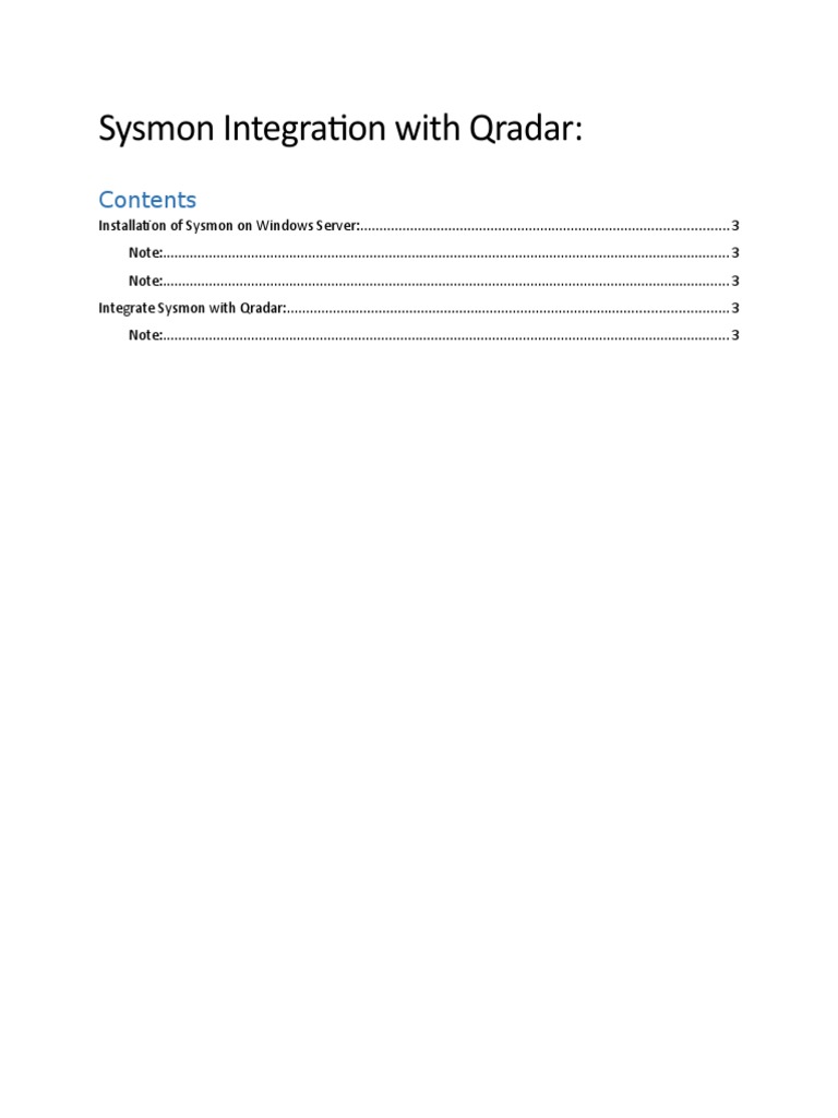 Integrating Sysmon with Qradar Guide | PDF | Finance & Money Management ...