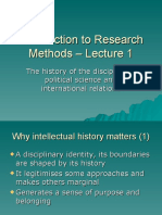 Introduction to Research Methods - Political Science History and Development