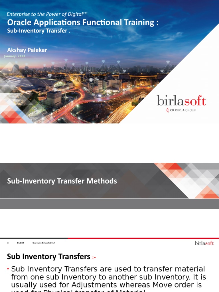 Sub-Inventory Transfer Guide for Oracle | PDF
