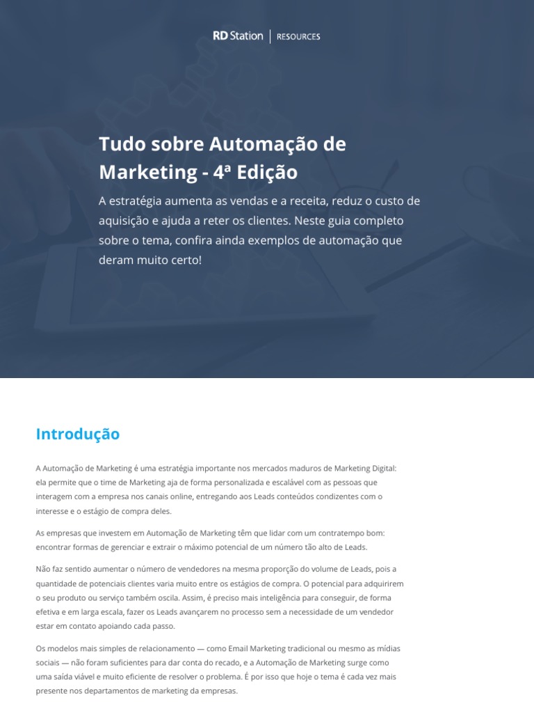 Tudo Sobre Automacao de Marketing | PDF | Gestão de relacionamento com ...