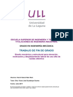 Diseno Mecanico y Estructural para Elevacion, Reclinacion y Desplazamiento Lateral de Una Silla de Ruedas Electrica PDF