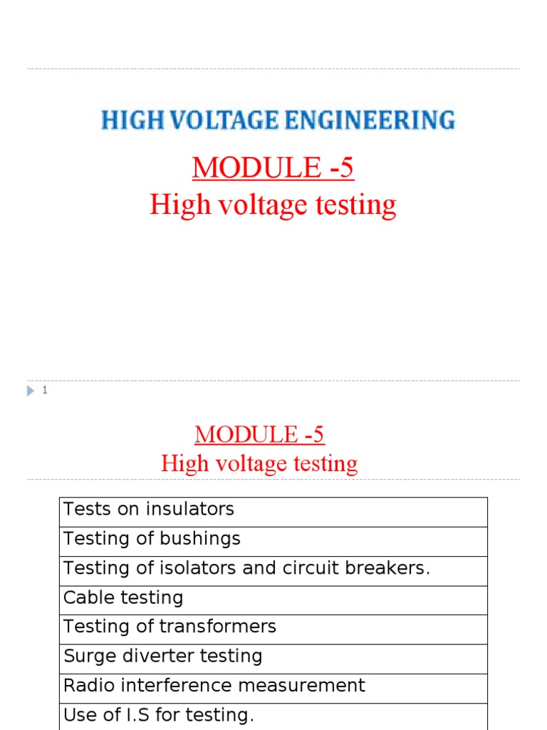 High Voltage Transformer Testing Guide | PDF | Transformer | Insulator ...