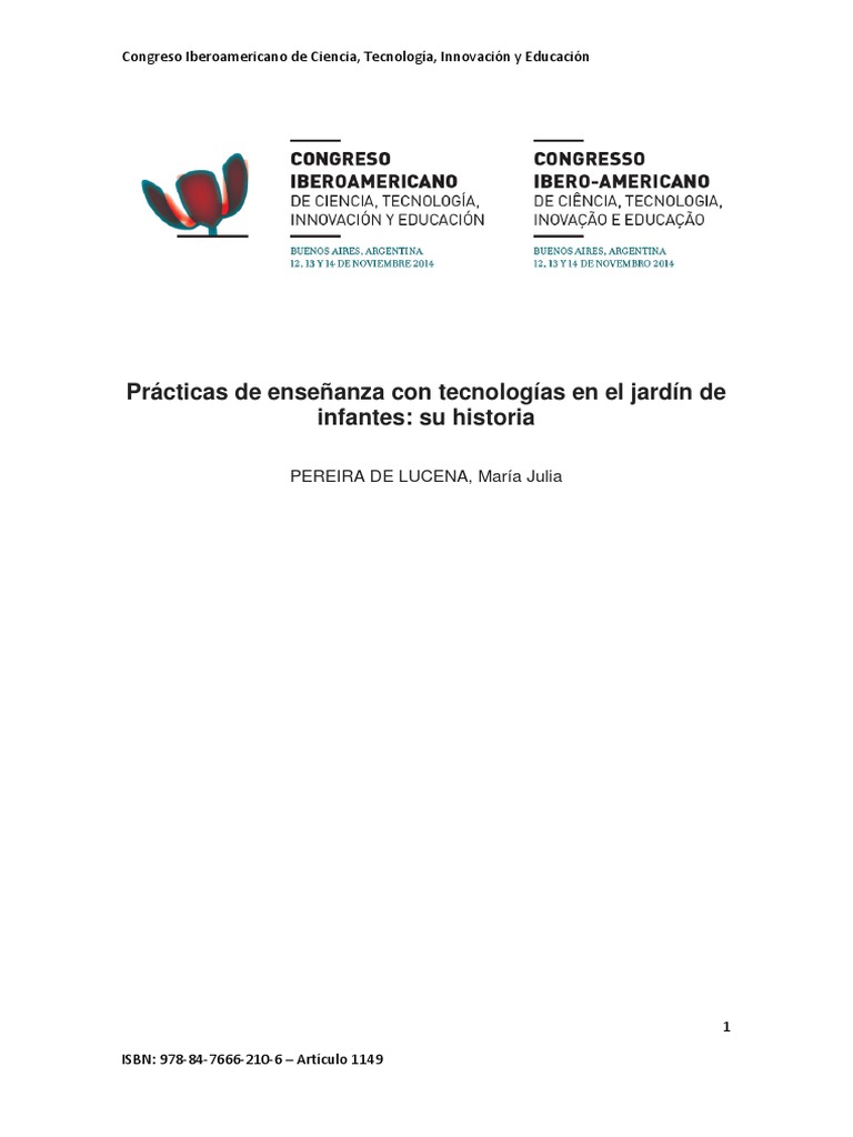 Historia de tecnologías en jardines infantiles | PDF | Educación de la ...