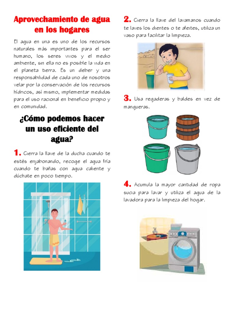 Uso eficiente del agua en el hogar | PDF | Agua | Residuos