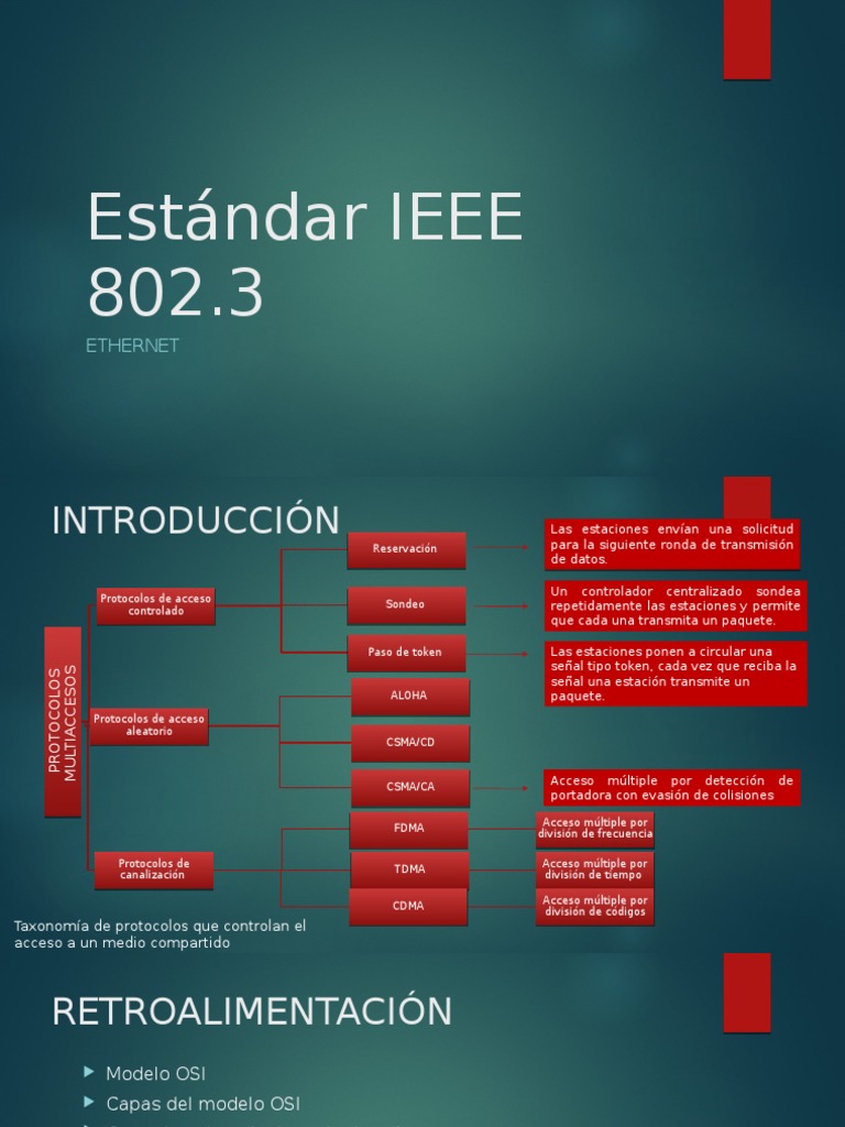 Protocolo IEEE 802.3 y Ethernet | PDF | Ethernet | Red de computadoras