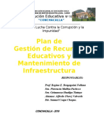 Plan de Gestion de Recursos Educativos y Mantenimiento de Infraestructura