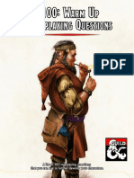 100 Warm Up Roleplaying Questions For Players PDF