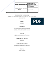 Procedimiento para Medicion Analisis y Mejora