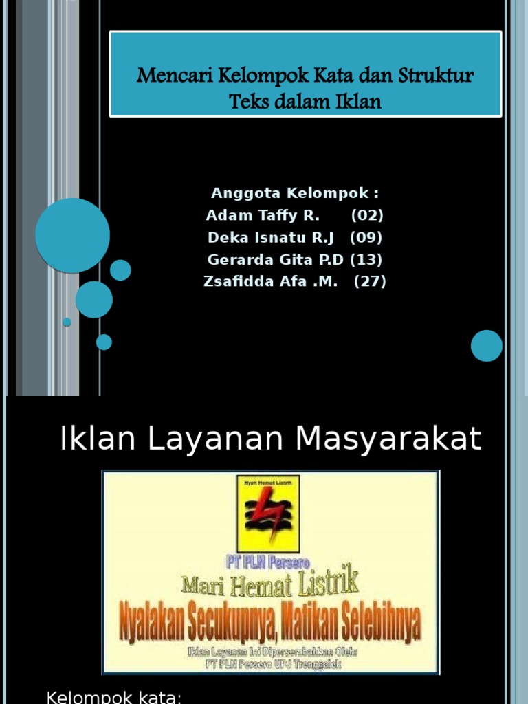 Mencari Kelompok Kata Dan Struktur Teks Dalam Iklan Pdf