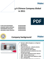 HAIER (Taking A Chinese Company Global in 2011)