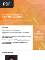 Introduction To Risk Management