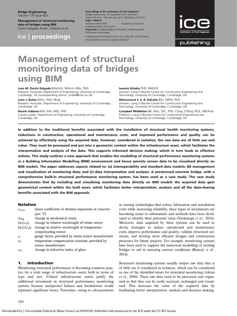 BIM for Bridge Structural Monitoring | PDF | Building Information ...