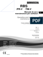 PR-V /TM-V: Manuale Di Uso e Manutenzione Per Soffiatori