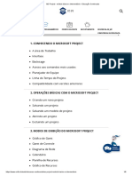 MS Project - módulo básico e intermediário - Conteúdo Programático