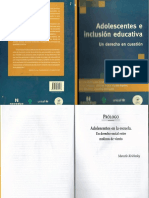 Krichetsky. Prologo. Adolescencia e Inclusión Educativa PDF