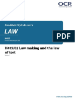 Law Making and The Law of Tort