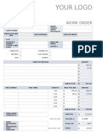 IC Automotive Work Order Template 8963