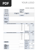 IC Service Work Order Template 8963