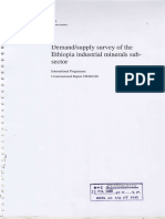 822-051-47 Demand & Supply Survey of Etiopia Industrial Minerals Sub-Sector