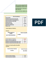 Ejercicio 2 - Modelo EOQ