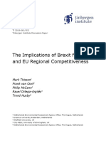 The Implications of Brexit For UK and EU Regional Competitiveness