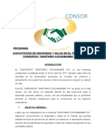 Programa de Capacitación de Seguridad y Salud en El Trabajo Del Consorcio