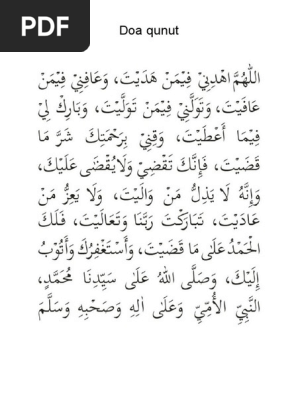 Doa Qunut Pdf