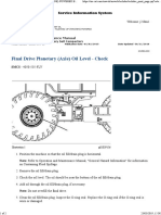 Final Drive Planetary (Axle) Oil Level - Check: Operation and Maintenance Manual