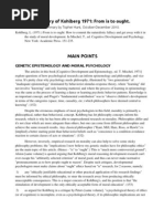 Download Summary of Kohlberg 1971 From Is to Ought How to commit the naturalistic fallacy and get away with it in the study of moral development by Topher Hunt SN45591919 doc pdf