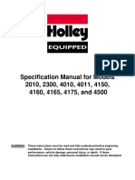 Specification Manual For Models 2010, 2300, 4010, 4011, 4150, 4160, 4165, 4175, and 4500