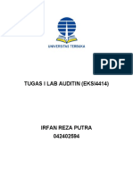 Tugas 1 Lab Auditing - Irfan Reza Putra (042402594)