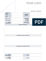 IC Printable Work Order Request Form Template 8963