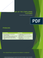 The Case Study of The Complaining Customer: by Dan Finkelman and Tony Goland