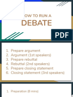 How To Run A Debate