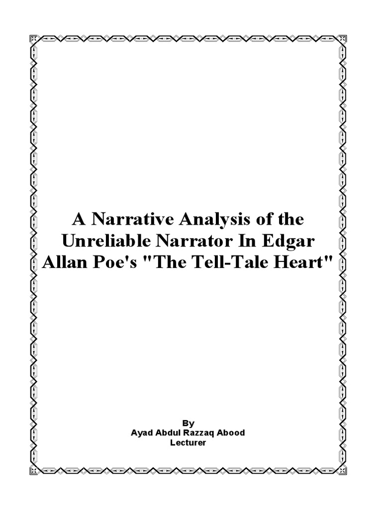 A Narrative Analysis of The Unreliable Narrator in Edgar Allan Poe's