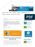 Pengertian Dan Contoh Laporan Stock Opname Excel