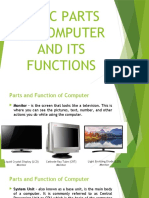 Basic Parts of Computer and Its Functions