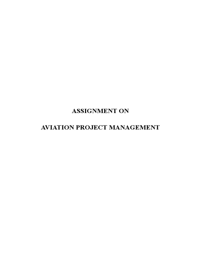 Assignment On Aviation Project Management PDF Project Management Risk