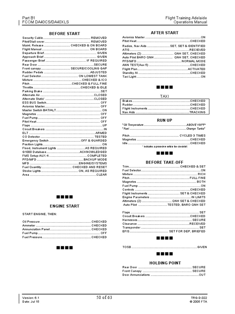 Checklist Da40 Tdi Lep 17 : (PDF) Checklist DA40 NG LEP 17 – MCUEX