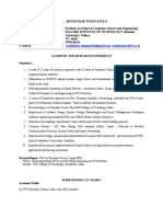 Arunkumart@vit - Ac.in: Doctoral Degree: PH.D in Computer Science (April 2005)