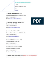 Professores do Mestrado Profissional de Matemática