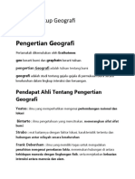 Ruang Lingkup Geografi