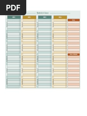 Month At A Glance blank
