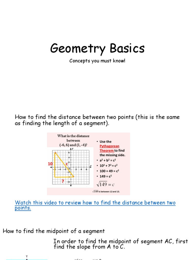 Geometry Basics: Concepts You Must Know! | PDF | Line (Geometry ...