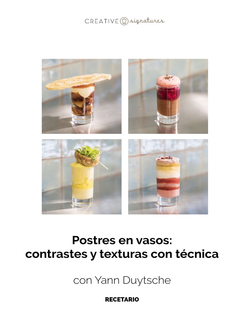 Postres en Vasos: Recetas Creativas | PDF | Huevo como alimento | Crema