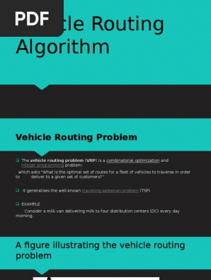 Vehicle Routing Algorithm SCM