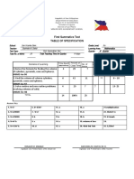 TOS-Blank 1st Summative Test Math Fourth Grading