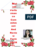 Indivi Dual Perfo Rman Ce Com Mitm Ent and Revie W Form (Ipcr F)