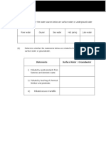 Earth: Statements Surface Water / Groundwater